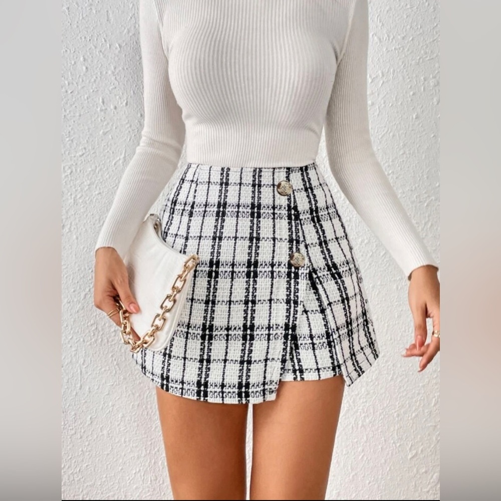Plaid Tweed Skort ($5 with purchase of other item)